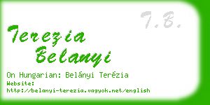 terezia belanyi business card